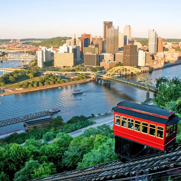 The Fort Pitt Bridge and Duquesne Incline